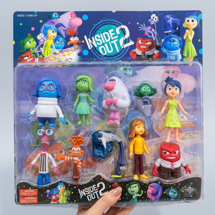فیگور ۱۰ عددی انیمیشن بیرون و درون (Inside Out)؛ ست اسباببازی کلکسیونی شخصیتهای احساسات مناسب هدیه و دکور.