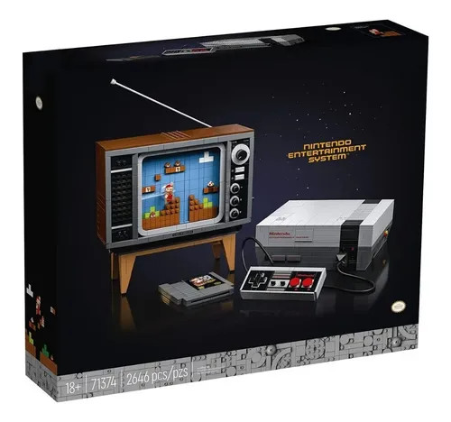 لگو سوپرماریو مدل Nintendo Entertainment System کد 25266؛ اسباببازی ساختنی و کلکسیونی کنسول نینتندو و تلویزیون قدیمی مناسب دکور.