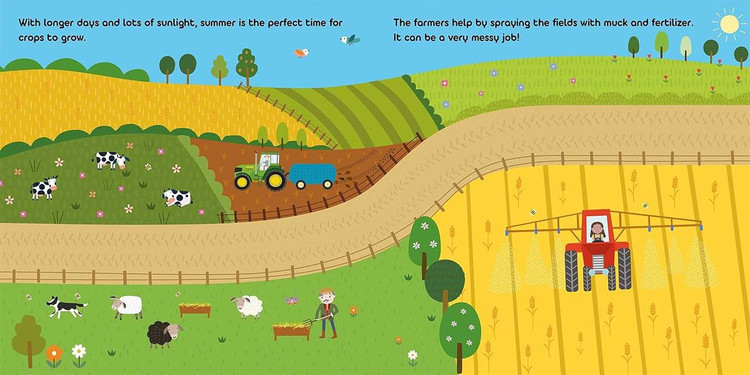 پک کتاب آموزشی اوریجینال انگلیسی و تراکتور چوبی مدل Tractors Learning Book؛ کتاب داستان همراه با اسباببازی چوبی تراکتور مناسب کودکان.