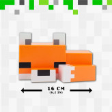 چراغ خواب شارژی رومیزی ماینکرافت مدل روباه؛ چراغ خواب فانتزی و مکعبی طرح روباه مناسب اتاق خواب و میز گیمینگ.