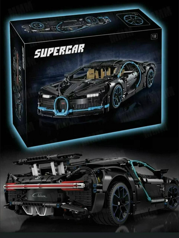 لگو ماشین بوگاتی شیرون مشکی مقیاس ۱:۸ سوپرکار لپین مدل Supercar کد 6892